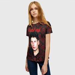 Футболка женская Сектор газа красные узоры, цвет: 3D-принт — фото 2