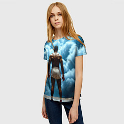 Футболка женская Мухаммед Али в синем дыму, цвет: 3D-принт — фото 2