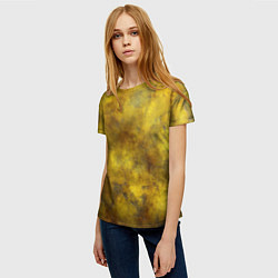 Футболка женская Золотая ржавая текстура, цвет: 3D-принт — фото 2