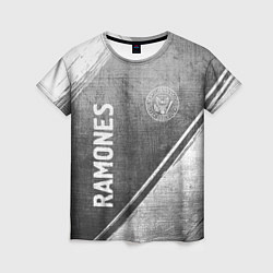 Футболка женская Ramones - grey gradient вертикально, цвет: 3D-принт
