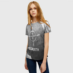 Футболка женская Megadeth - grey gradient, цвет: 3D-принт — фото 2