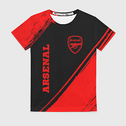 Футболка женская Arsenal - red gradient вертикально, цвет: 3D-принт