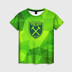 Женская футболка West Ham green poly