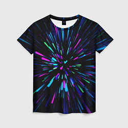 Футболка женская Neon rods, цвет: 3D-принт