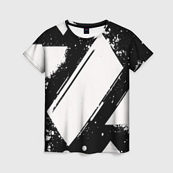 Футболка женская Color black white, цвет: 3D-принт