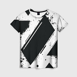 Женская футболка Color black white