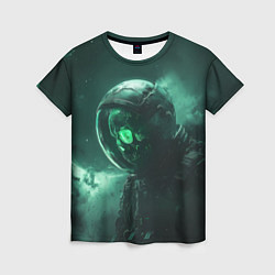 Футболка женская Космический скелет, цвет: 3D-принт