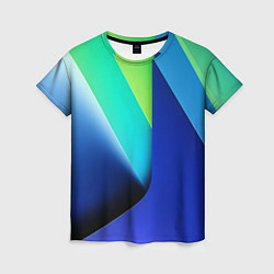 Женская футболка Color blue green