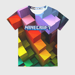 Футболка женская Minecraft - pattern, цвет: 3D-принт
