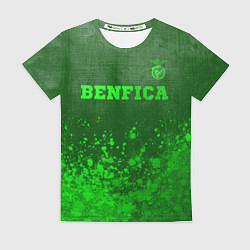 Женская футболка Benfica - green gradient посередине