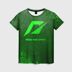 Футболка женская Need for Speed - green gradient, цвет: 3D-принт