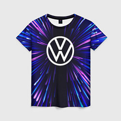 Футболка женская Volkswagen neon energy, цвет: 3D-принт