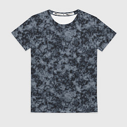 Футболка женская Темно серый мраморный узор, цвет: 3D-принт