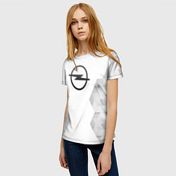 Футболка женская Opel white poly, цвет: 3D-принт — фото 2
