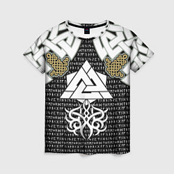 Футболка женская Узор рун и символов, цвет: 3D-принт