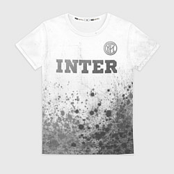 Футболка женская Inter - white gradient посередине, цвет: 3D-принт
