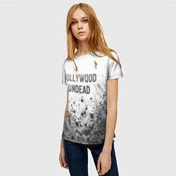 Футболка женская Hollywood Undead - white gradient посередине, цвет: 3D-принт — фото 2