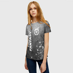 Футболка женская Final Fantasy - grey gradient вертикально, цвет: 3D-принт — фото 2