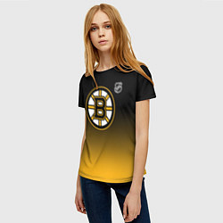 Футболка женская Бостон Брюинз - градиент, цвет: 3D-принт — фото 2