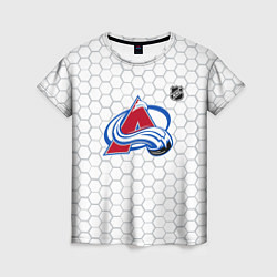 Футболка женская Колорадо Эвеланш - белые соты, цвет: 3D-принт