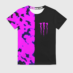 Женская футболка Monster energy neon camo
