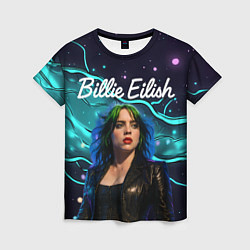 Футболка женская Певица Билли Айлиш, цвет: 3D-принт