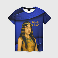 Футболка женская Билли Айлиш в образе фараона, цвет: 3D-принт