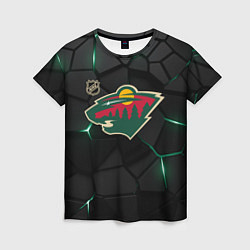 Женская футболка Миннесота Уайлд - плиты с подсветкой