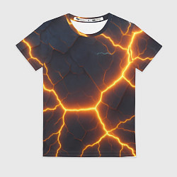 Женская футболка Молнии и черные объемные плиты