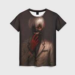 Футболка женская Гуль Канеки Кен, цвет: 3D-принт