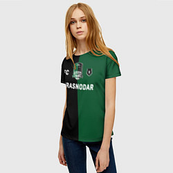 Футболка женская Krasnodar football, цвет: 3D-принт — фото 2