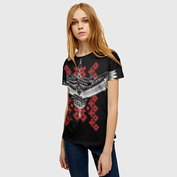 Футболка женская Моя Родина Беларусь, цвет: 3D-принт — фото 2