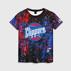 Футболка женская Клипперс - цветовой хаос, цвет: 3D-принт