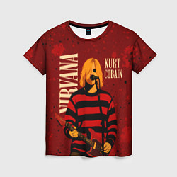 Футболка женская Нирвана, гранж из 90-х, цвет: 3D-принт