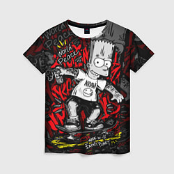 Футболка женская Татуированный барт, цвет: 3D-принт
