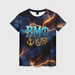 Футболка женская Объемные буквы ВМФ, цвет: 3D-принт