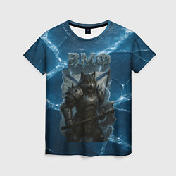 Футболка женская ВМФ Волк на фоне льда, цвет: 3D-принт