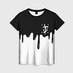 Женская футболка Doom logo жидкие краски