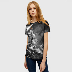 Футболка женская Робаут Жиллиман - Ультрамарины Warhammer, цвет: 3D-принт — фото 2