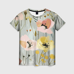 Футболка женская Цветы и цветочки, цвет: 3D-принт
