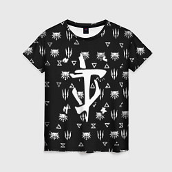 Футболка женская Doom ведьмак логотипы, цвет: 3D-принт