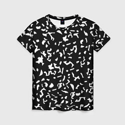 Футболка женская Черный камуфляж, цвет: 3D-принт