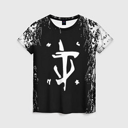 Футболка женская Doom краска белая текстура, цвет: 3D-принт