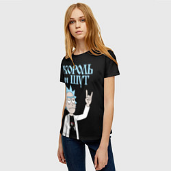 Футболка женская Король и Шут и Рик Санчес из Рик и Морти, цвет: 3D-принт — фото 2