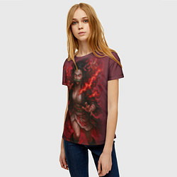 Футболка женская Незуко Камадо реализм, цвет: 3D-принт — фото 2