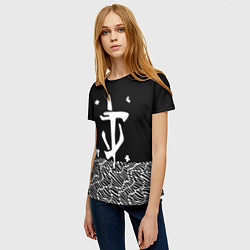 Футболка женская Doom геометрия линии, цвет: 3D-принт — фото 2