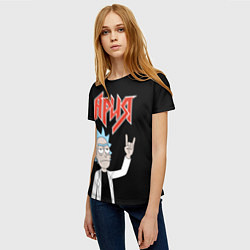 Футболка женская Ария и Рик Санчес из Рик и Морти, цвет: 3D-принт — фото 2