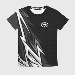 Футболка женская Toyota - монохром, цвет: 3D-принт