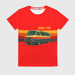 Женская футболка Ретро автобус ЗИЛ-118 поп-арт