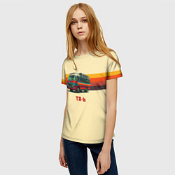 Футболка женская Ретро автобус ТА-6 поп-арт, цвет: 3D-принт — фото 2